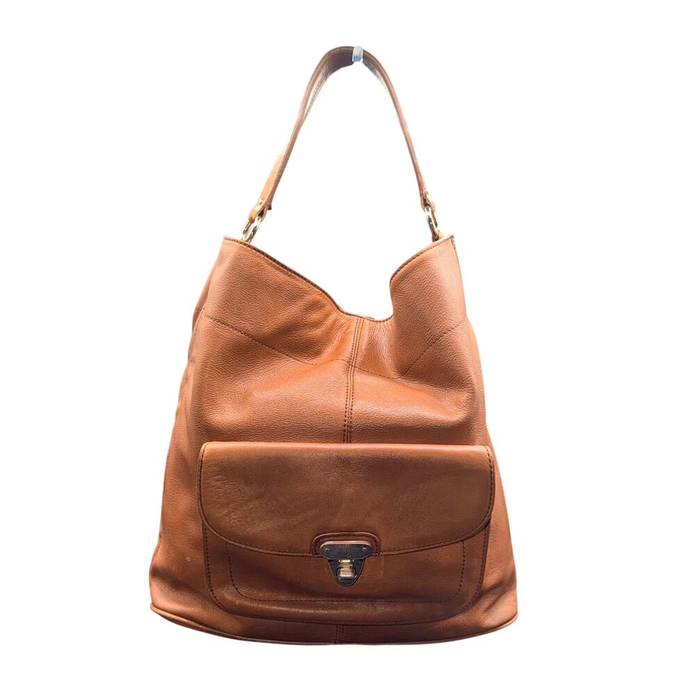 Banana Republic Melissa Hobo Cognac Leather Shoulder Bag Large